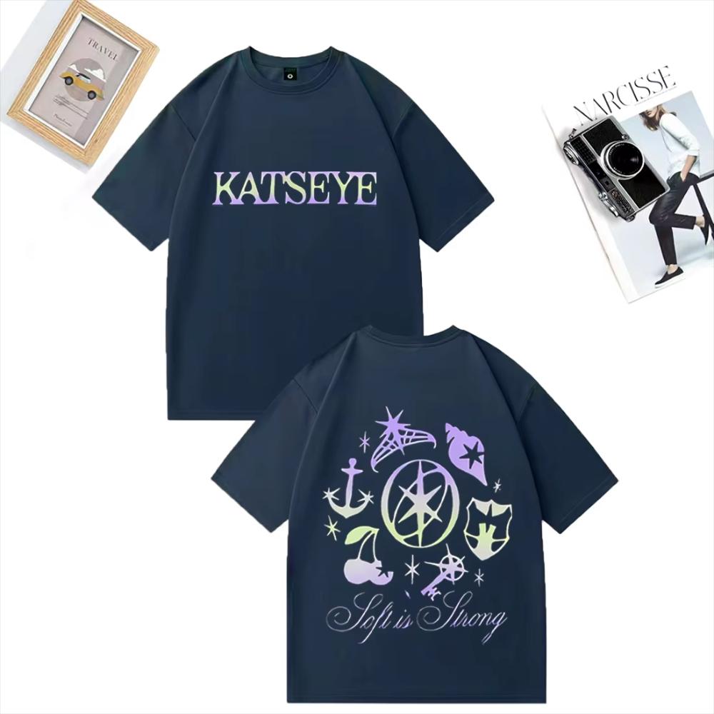 Katseye Fashion Printed T Shirt Mens Womens High Quality Vintage Tshirt Cotton Tops Hip Hop Streetwear Short Sleeve Tee Shirt