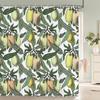 Flowers Butterfly Pattern Shower Curtains Bathroom Curtains Waterproof Polyester Bath Curtain with 12 Hooks Shower Curtain