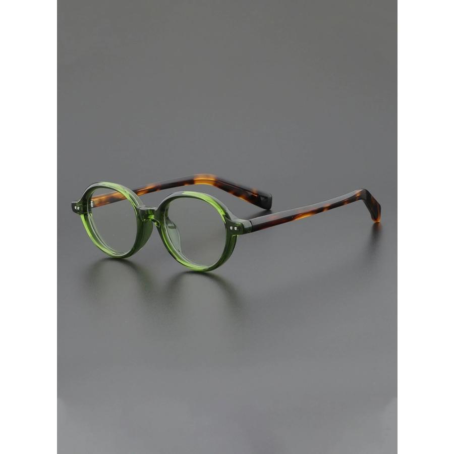 Oval Glasses for Women Retro Acetate Vintage Glasses Frame Optical Round Men Female Brown Green Clear Lens Unisex
