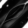 Michael Kors MK Carson Silver Buckle Logo Print Faux Leather Tote Bag Women tote bags Black 35S5S2ZS3B-BLACK
