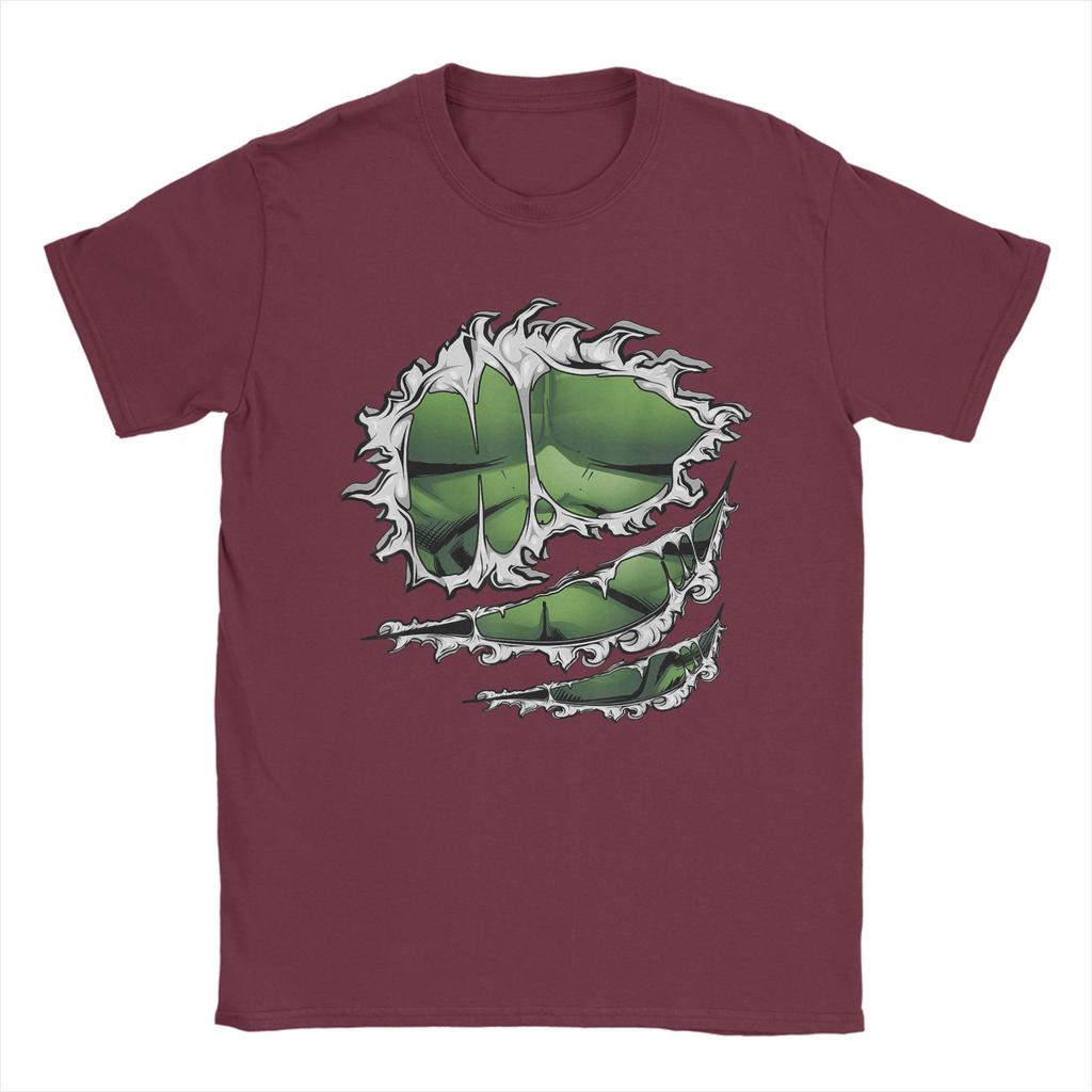Avengers Hulk zerissene T-Shirts Unisex 100% Baumwolle Freizeit-T-Shirt Rundhals T-Shirt Kurzarm Kleidung Sommer