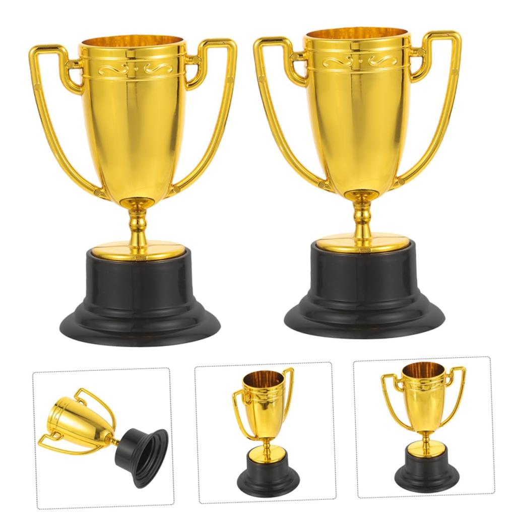 SUPVOX Set of 6 Mini Trophy Cups for Kids Plastic