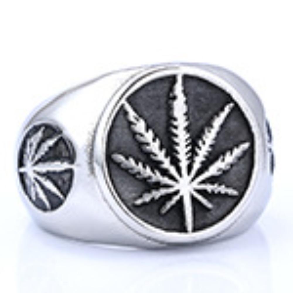 316 Titanium Steel Tree of Life Ring for Men Vintage Leaf Design Durable Titanium Band