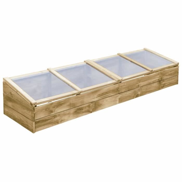 VidaXL Serres 2 pcs Bois de pin imprégné 200x50x35 cm