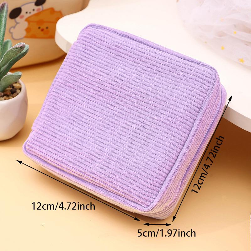 1pc Portable Small Multi-layer Cosmetic Bag Travel Change Sanitary Napkin Storage Bag Carrying Mini Lipstick Bags When Going Out