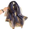 Solid Silk Wool Scarf For Women Shawls Scarves Summer Lady Hijab Winter Fashion Warm Long Bandana Foulard Pashmina Poncho