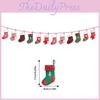 Theme Letter Christmas Snowman Sock Pattern Paper Banner Props Decoration