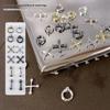 20PCS Mini Black Punk Style Alloy Cross Circle Nail Art Charm 3D Nail Decoration Jewelry Punk Design Nail DIY Accessories