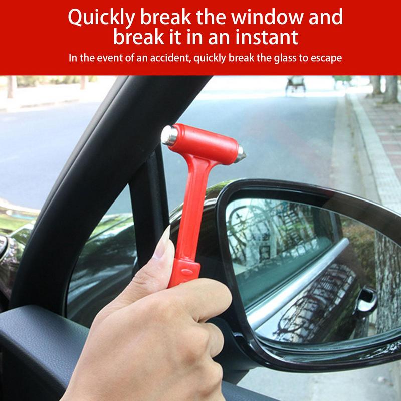 1PC Car Window Hammer 2-in-1 Window Punch Tool Car Essential For Men Glass BreakerSeatbelt Cutter Portable Car Accessories