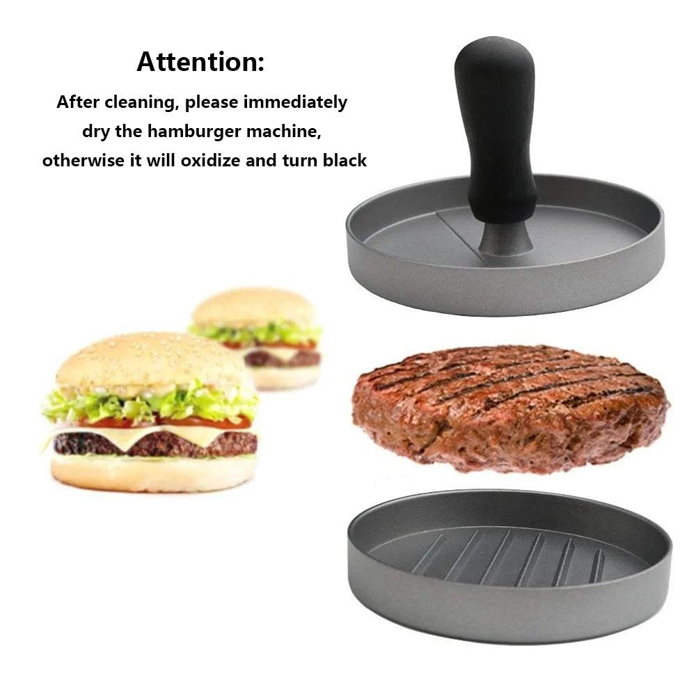 1pc Burger Press Patty Maker - Aluminum Hamburger Meat Tool for BBQ Grill Kitchen, Fast & Easy Patty Shaper