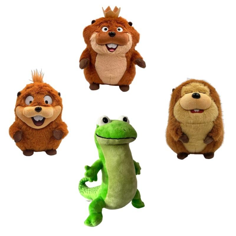 2026 Anime Hoppers Plush Cute King Georges Tom Lizard Plush Soft Stuffed Animal Beaver Plushie Doll Toy Birthday Gift For Kid