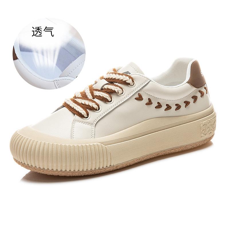 

Белые туфли Wheat Ears женские 2025 весна новые женские универсальные туфли женские туфли на плоской подошве дышащие туфли для серфинга из натуральной кожи женские туфли 40 темно-коричневого