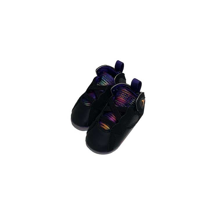 Jordan Air 7 Shock Absorption Non-Slip Wear-Resistant High-Top Walking Shoes Baby Shoes Black 305076-029
