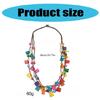 Trendy Bohemian Necklace with Coconut Shell and Wood Beads Colorful Designs for a Unique Fashion Statement Pieces
