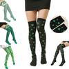 Day Patricks St Thigh High Stocking Over Knee Sock Long Striped Shamrock Women