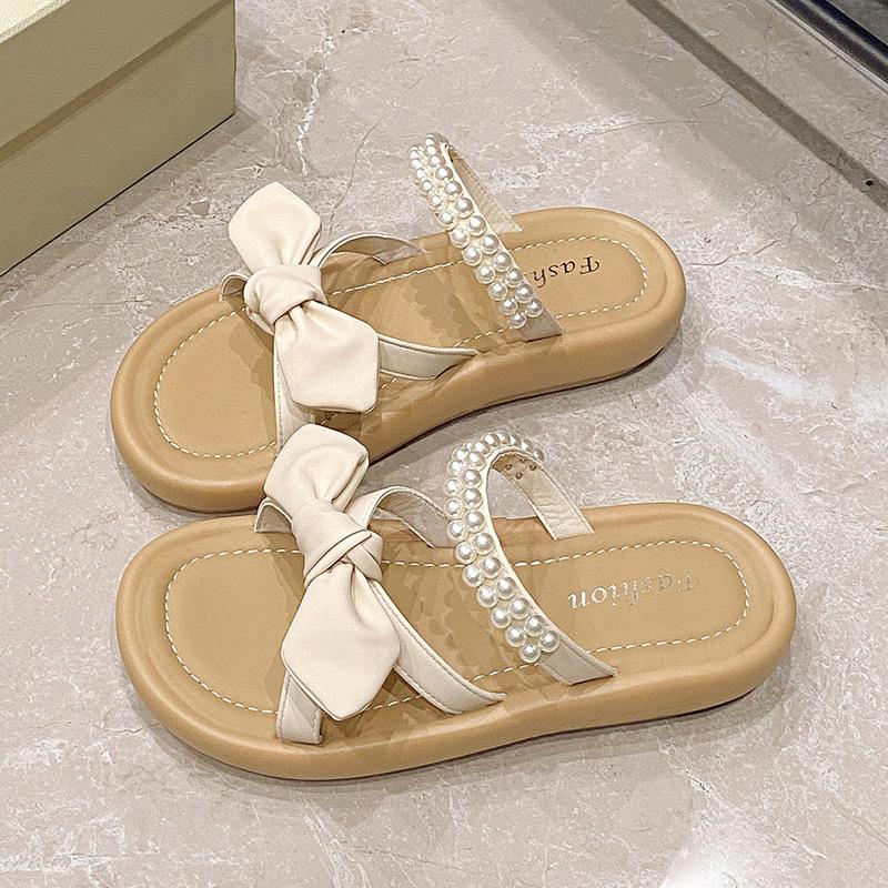 Fairy wind platform slippers female outer wear summer 2025 new small two wear French fashion muffin Roman shoes