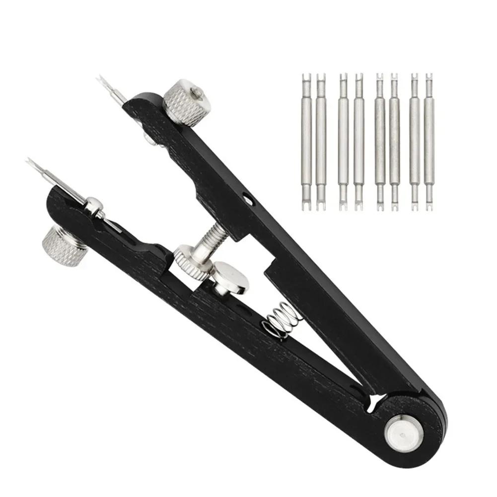 

For Watch Maintenance Tweezers For Adjustment Spring Bar Tool Adjustable Watch Plier Kit Clock Strap Replacement чорний