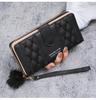 Long PU Leather Wallet for Women Card Holder Large Capacity Hasp Zipper Coin Purse Multi Card Organizer Cell Phone Wristlet