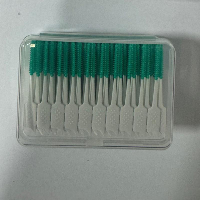 

Dental Cleaning Between Teeth Toothbrush Oral Hygiene Care Tools 200Pcs Box Interdental Brush Soft Rubber Teeth Cleaning Tools