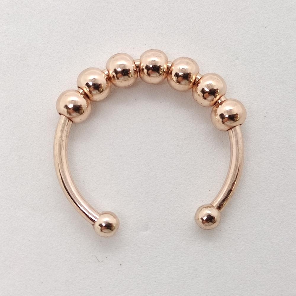 Stainless Steel Rotatable Anxiety Bead Ring