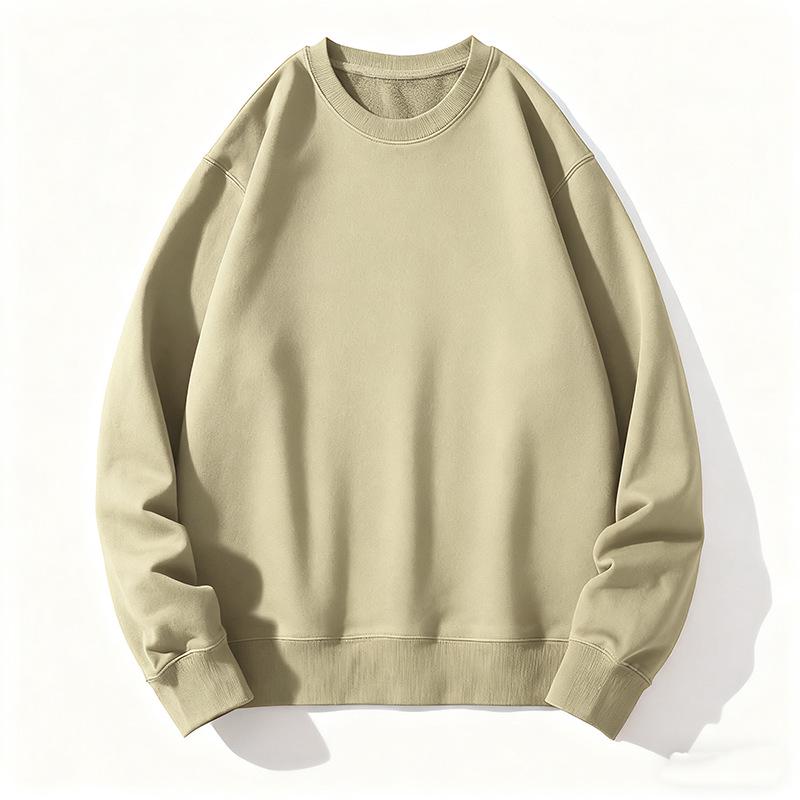 Men s Embroidery Print Heavyweight Cotton Hoodie: Loose Fit, Round Neck Large