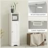 Small Bathroom Storage Cabinet with Toilet Roll Holder - White