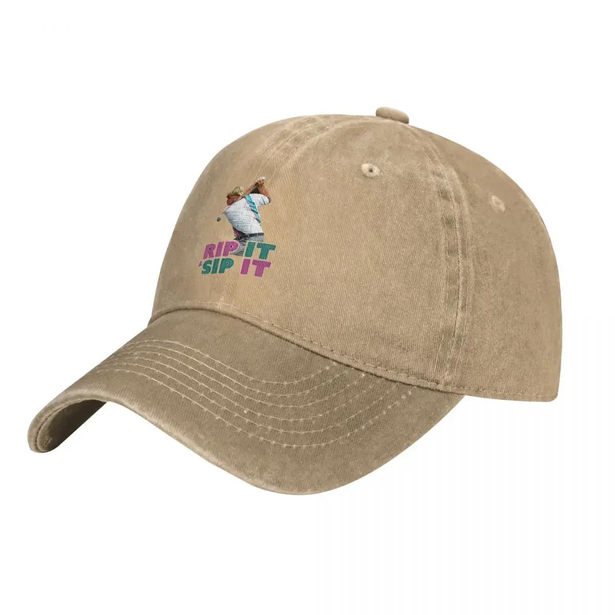 

John Daly Rip Denim Baseball Cap It Sip It Golf Kpop Rock Trucker Hat SunProof UnisexTeens y2k Funny Custom DIY Baseball Caps One Size