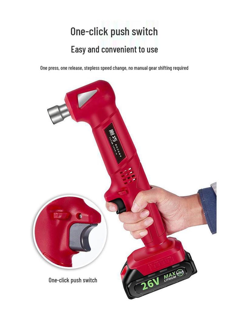 Coincident Electric 90° Ratchet Wrench with Lithium-Ion Battery