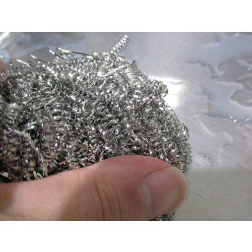 Bonstar Curl-Kate Stainless Steel Wire Scrubber, Approx. 80g, Quickly Removes Stubborn Dirt and Can Be Used On Wire Mesh