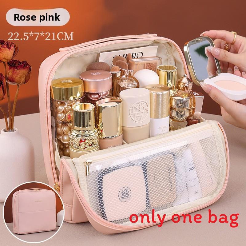 Portable Makeup Organizer With Magnetic Closure For Travel And Daily Use