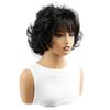 Synthetic Black Wigs With Bangs Short Curly Fluffy Wigs for Women Daily Cosplay Natural Bob Hair Heat Resistant Fiber Wig