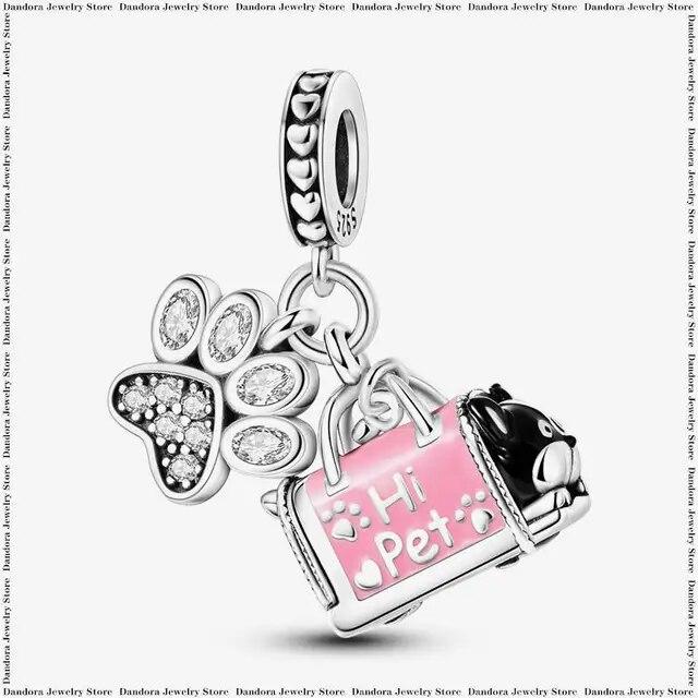 Three Piece Set Charm Beads Fits Charms Bracelet for Women 925 Silver Pendant Bead DIY Jewelry Gift