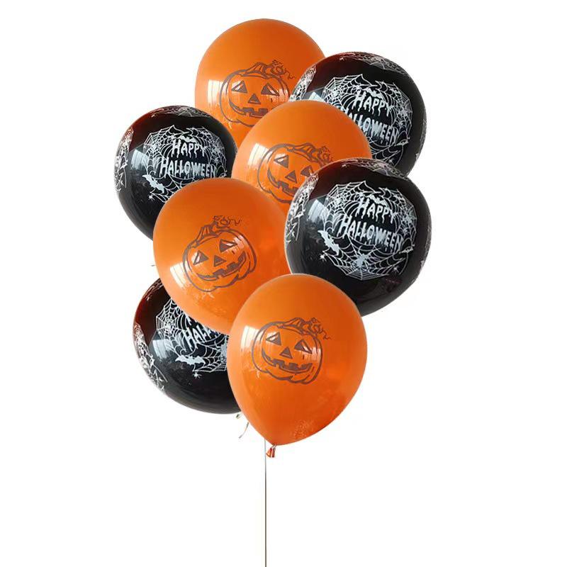 Halloween Party Tableware Set: Plates, Banner, Balloons & Tablecloth