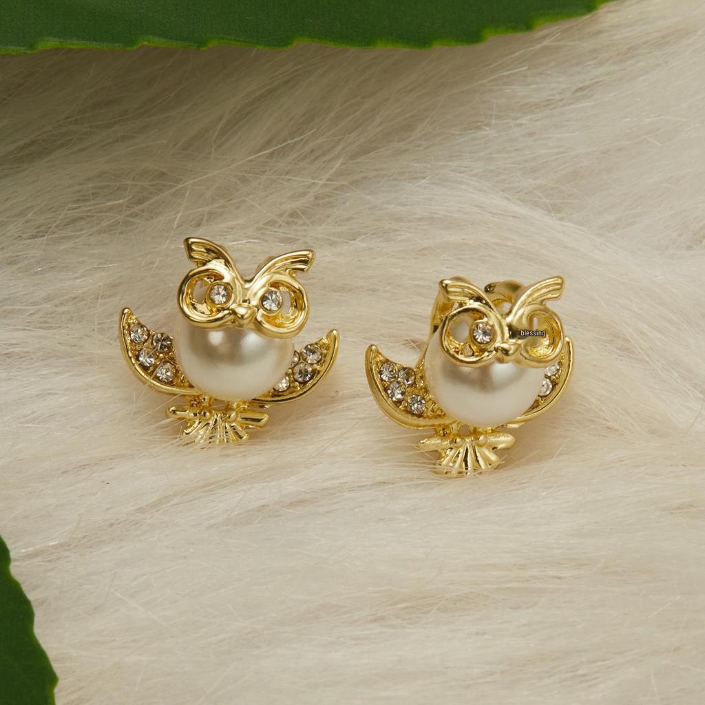 Animal Series Fashion Horse Wings Star Diamond Stud Earrings In Stock