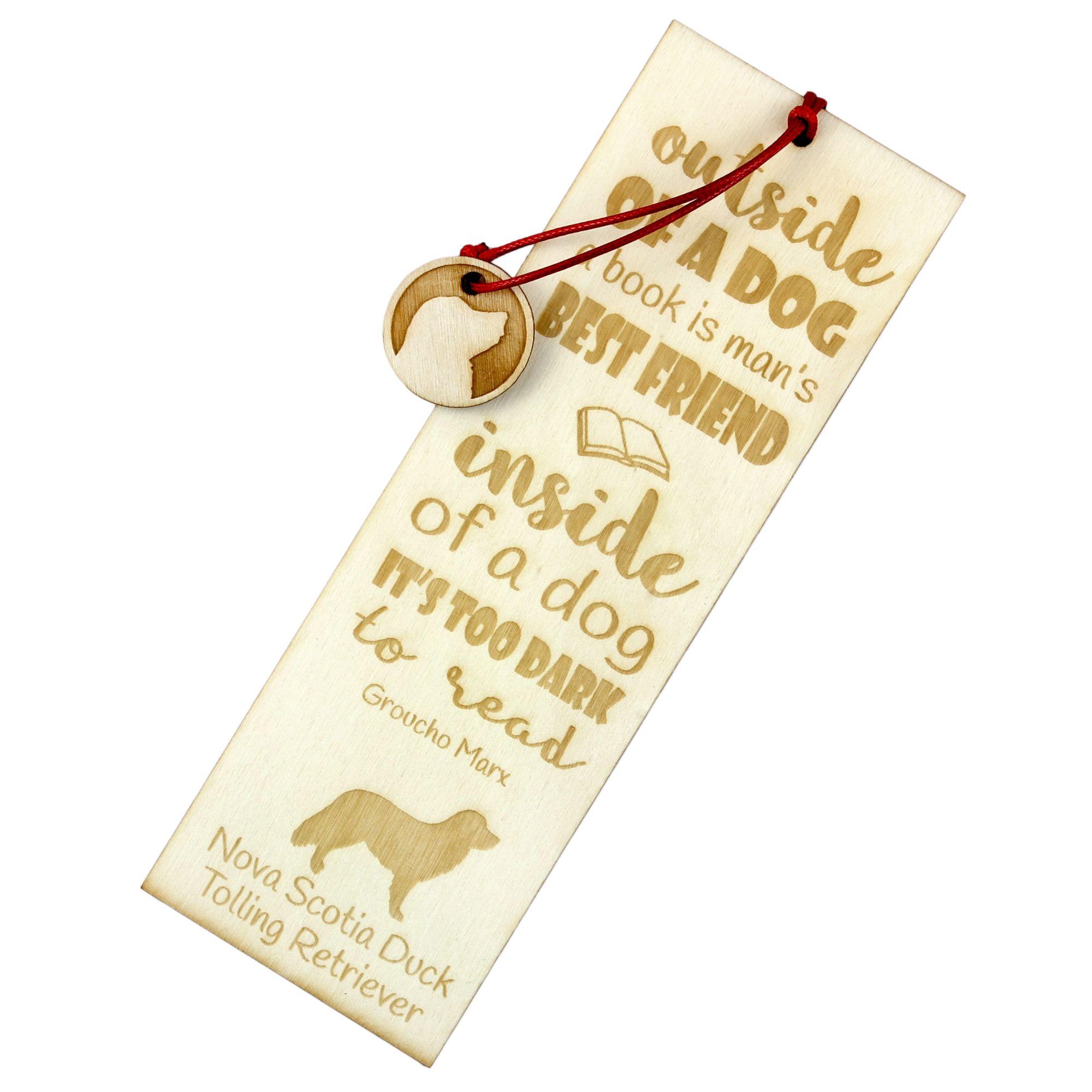 

Nova Scotia Duck Tolling Retriever, Yarmouth Toller - dog bookmark, personalized bookmark, gift for bookworm from Art-Dog brand