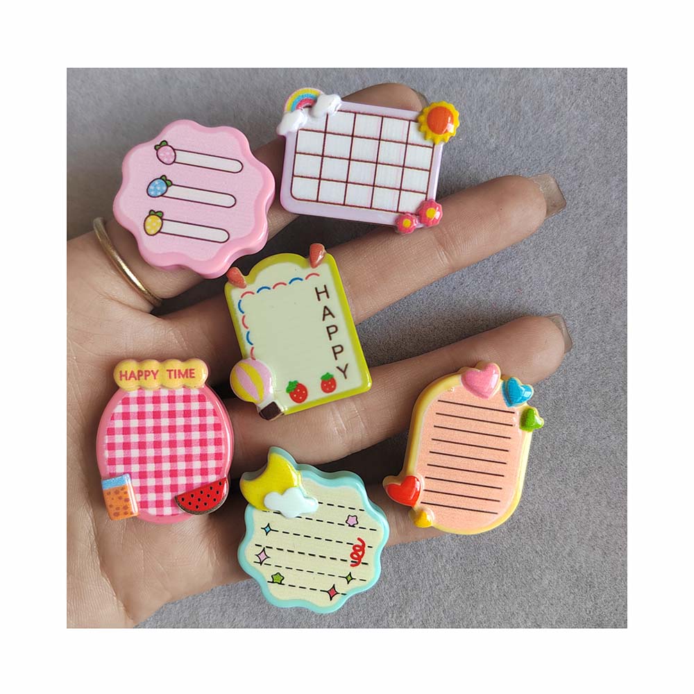 100Pcs Assorted Back to School Notebook Flatback Resin Cabochons Cartoon Notebook Flatbacks for Jewelry Making Embellishment