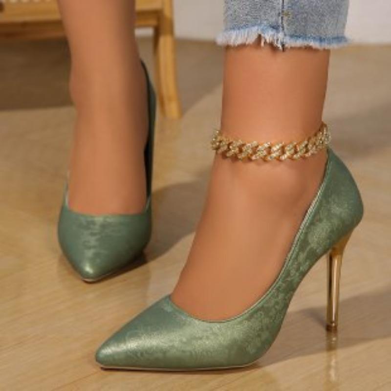 Large Size Stilettos Women's Pointed Head Shallow Mouth Spring and Autumn Single Shoes Women's New Temperament Sexy Fashion Women's Shoes