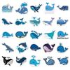 50PCS Cute Whale Stickers - Marine Life DIY Color Painting for Water Bottles and Mochi Decoration