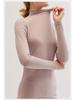 Women's Slim Fit Pure Cotton Mid-Neck Sweater - Solid Color, Autumn/Winter Warm Innerwear