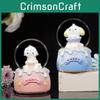 Cute Cartoon Pet Crystal Ball Kids Bedroom Glowing Resin Figurine Student Holiday Gift Pink Blue Dog