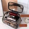 New PVC Wash Bag Transparent Waterproof Cosmetic Bag Large Capacity Handheld Makeup Storage Bag Women