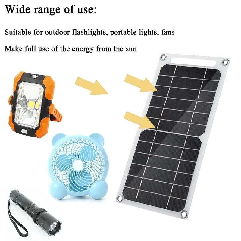 Solar Panel 2W With USB Outdoor Phone Charger Waterproof For Hiking And Camping Portable Solar Charging 5V Mobile Power Supply