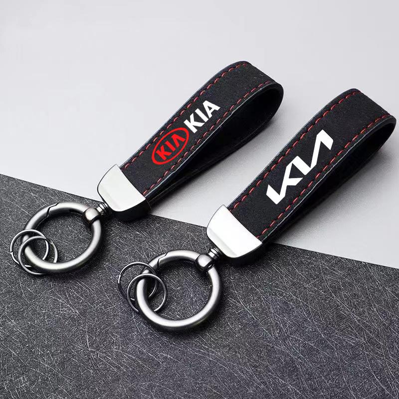 Suede Car Keychain Luxury Keyring Accessory for Kia Sportage Ceed Picanto Rio ProCeed Niro 5 3 4 K7 K5 K8 K3 Ray K9 Udrgf