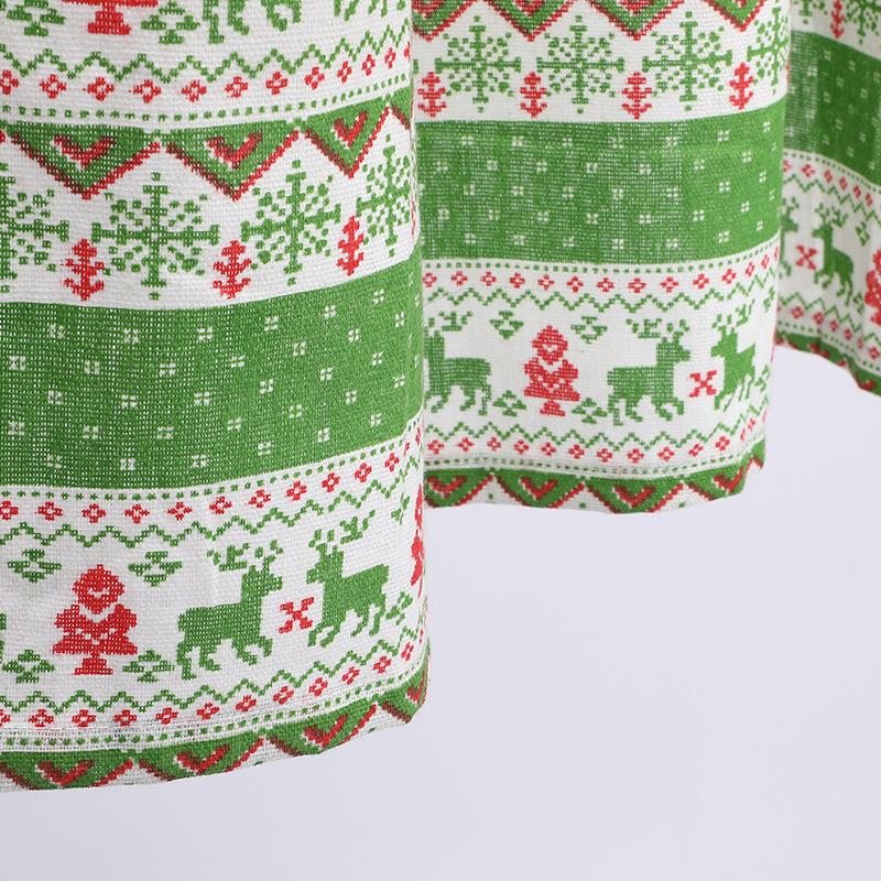 Christmas Curtains Small Curtains Kitchen Curtains Linen Through Rod Curtains Finished Curtains Window Curtains