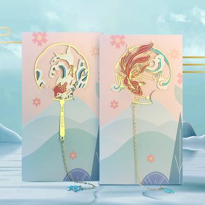 2pcs Cultural and Creative Metal Bookmark, Antique Homemade Brass Fan Bookmark, Suitable for Graduation Anniversary Birthday Gifts