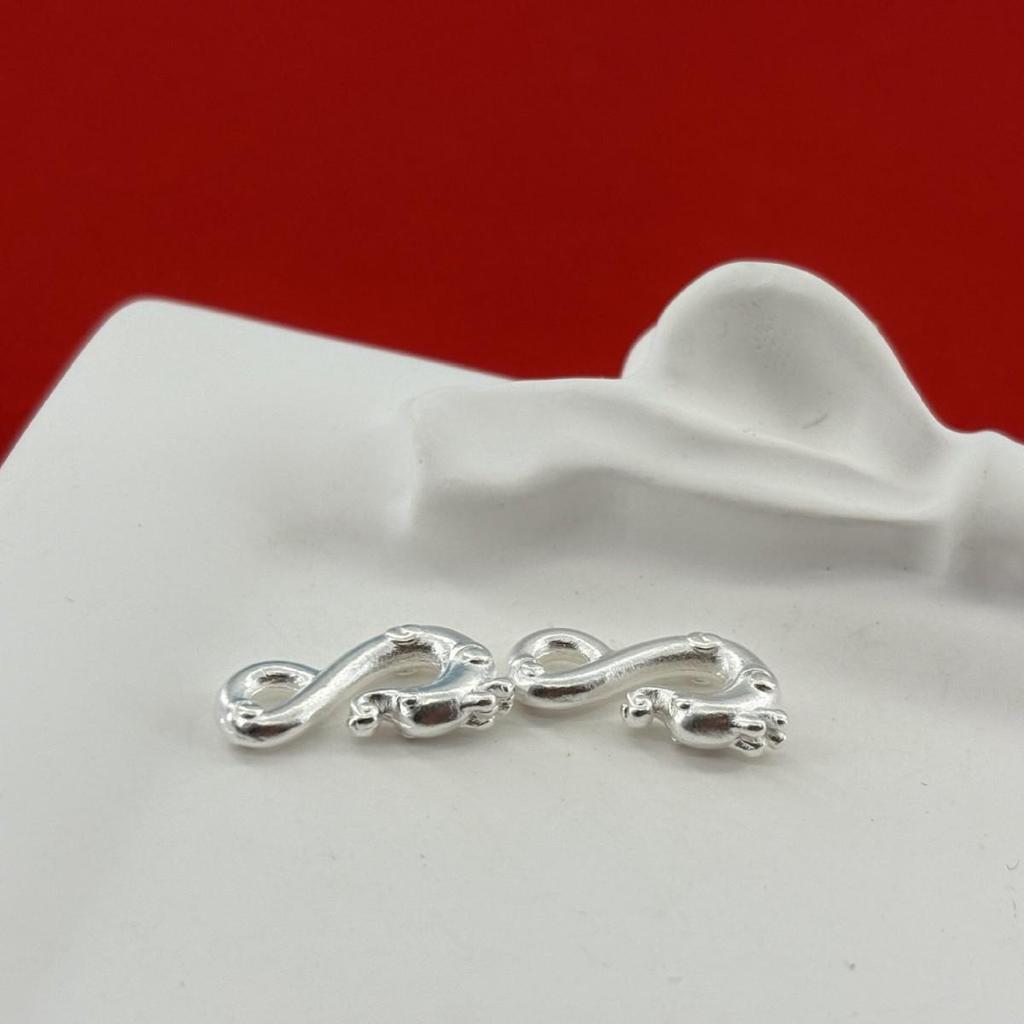Sterling Silver Dragon and Phoenix Clasp for DIY String Bracelets and Anklets