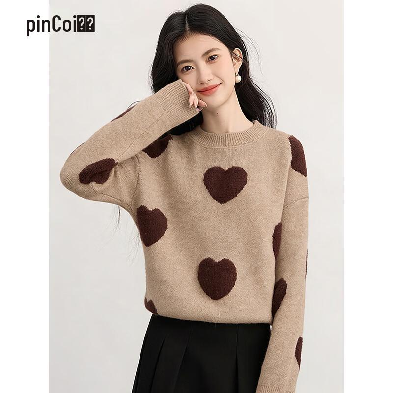 Women's Heart Pattern Soft Knit Sweater