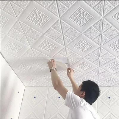 35*35cm 5-20Pcs Ceiling Wallpaper 3D Brick Waterproof Wall Stickers Foam Wall Paper Self-Adhesive Home Decor