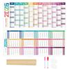 2026 English Wall Calendar, Dry Erase Wall Planner Agenda Planner Thick Paper New Year Large Calendar for Home School Office