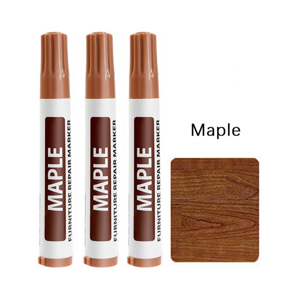 3Pc Furniture Touch-up Marker Waterproof Permanent Markers Pen for Restore Repair Andy Wood Surface